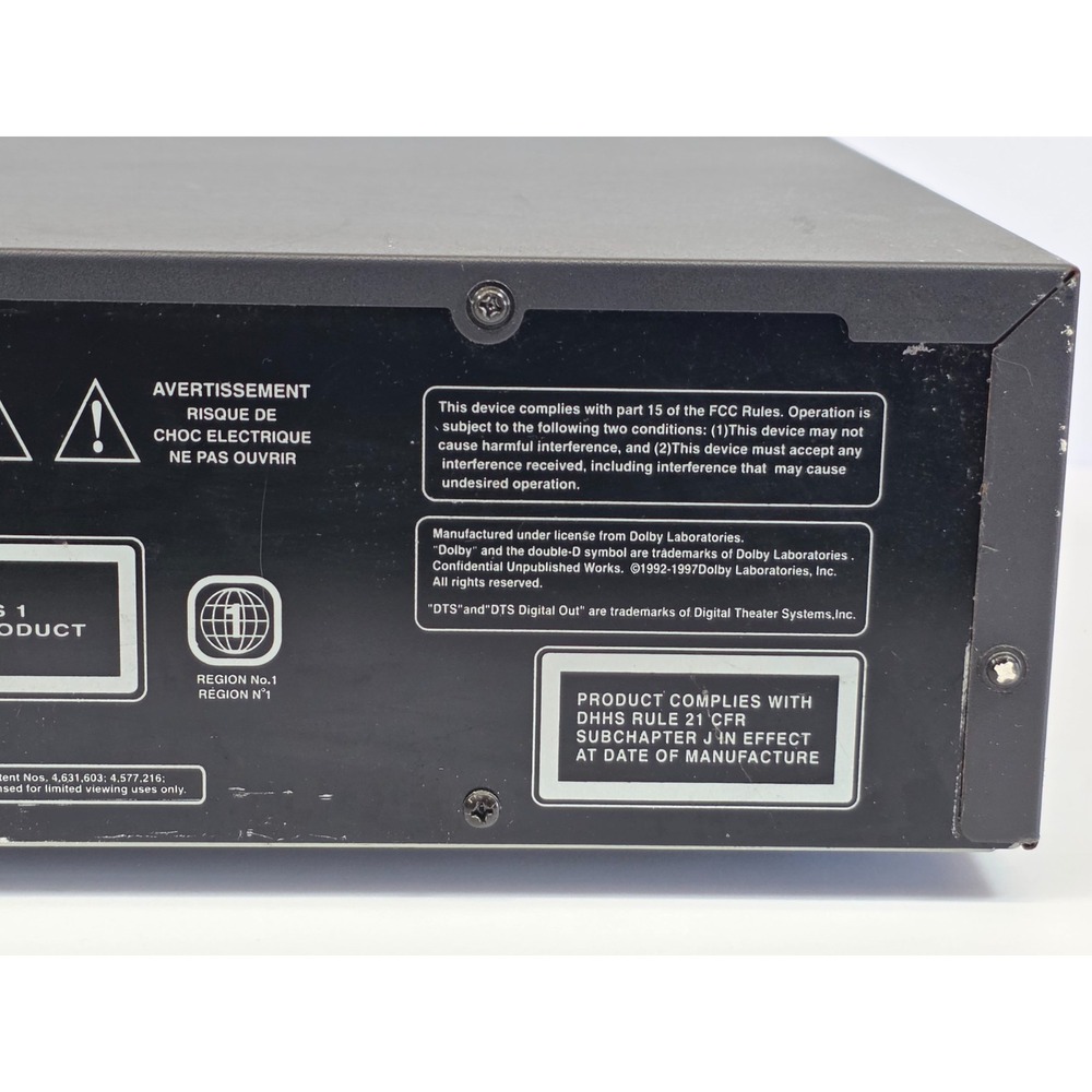 GE GE5803P 3‑Disc DVD Player Karaoke MIC Inputs Dolby Digital DTS Tested Works - Picture 8 of 9